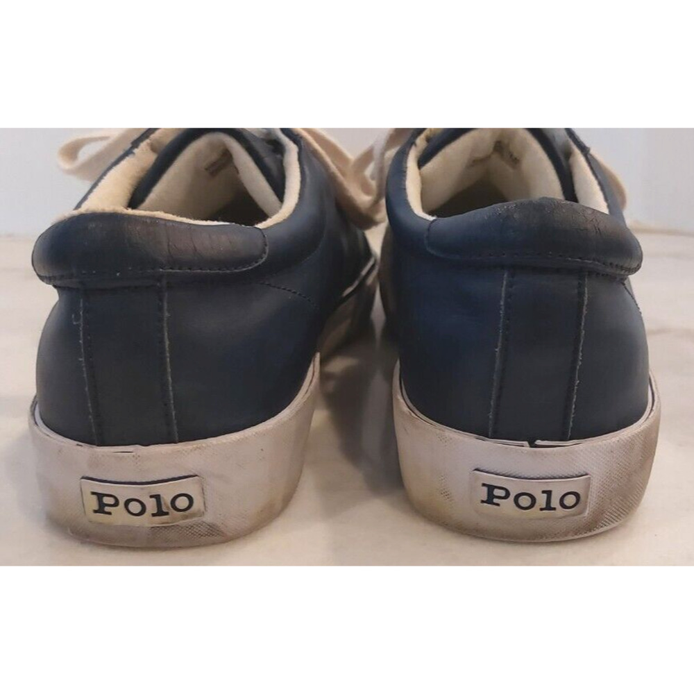 Polo Ralph Lauren HRT Ct I Sneakers Blue White Men Leather Sz 11.5 D Retail $110 - Picture 4 of 11